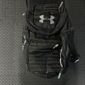 Under Armour Black Backpack with Silver Accents